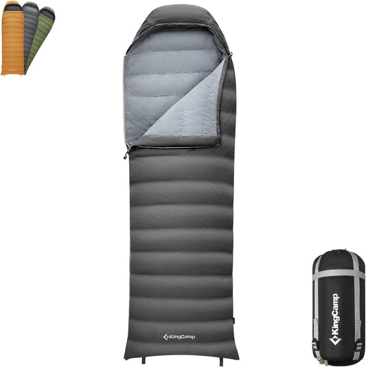 down Sleeping Bag for Adults, 600 FP Cold Weather 3-4 Season Sleeping Bag, Ultralight & Compact with Compression Sack for Backpacking, Camping, Hiking